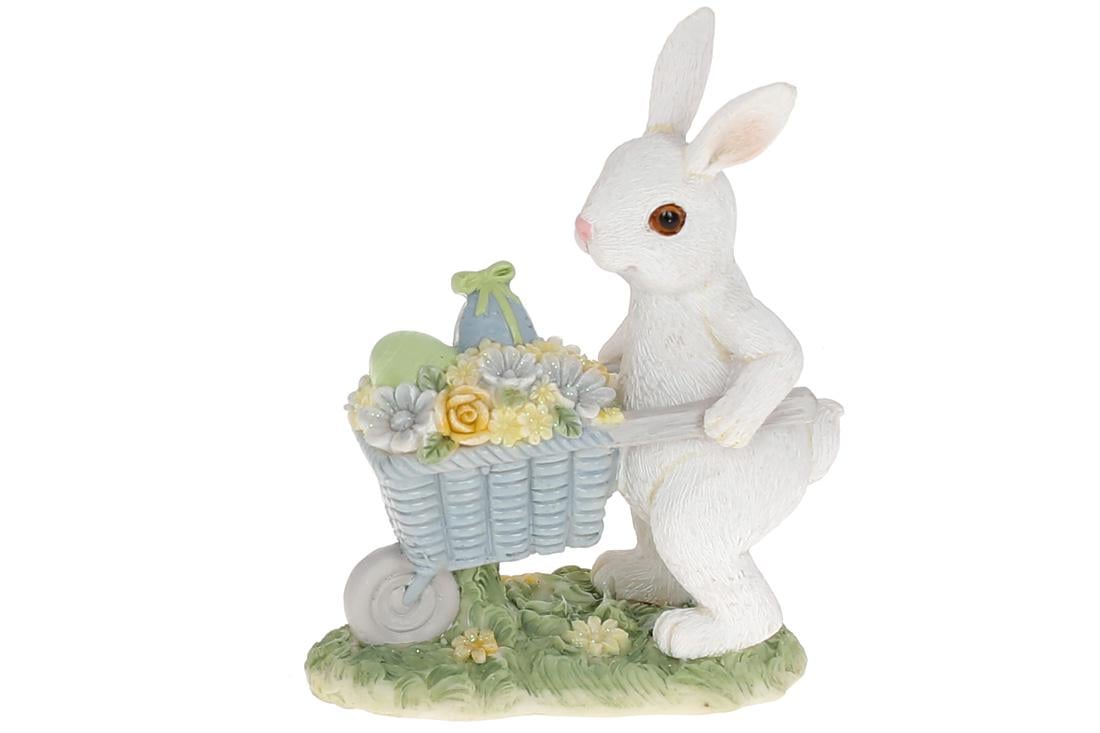 Декоративная статуэтка BonaDi Зайка с тележкой (K07-124)
