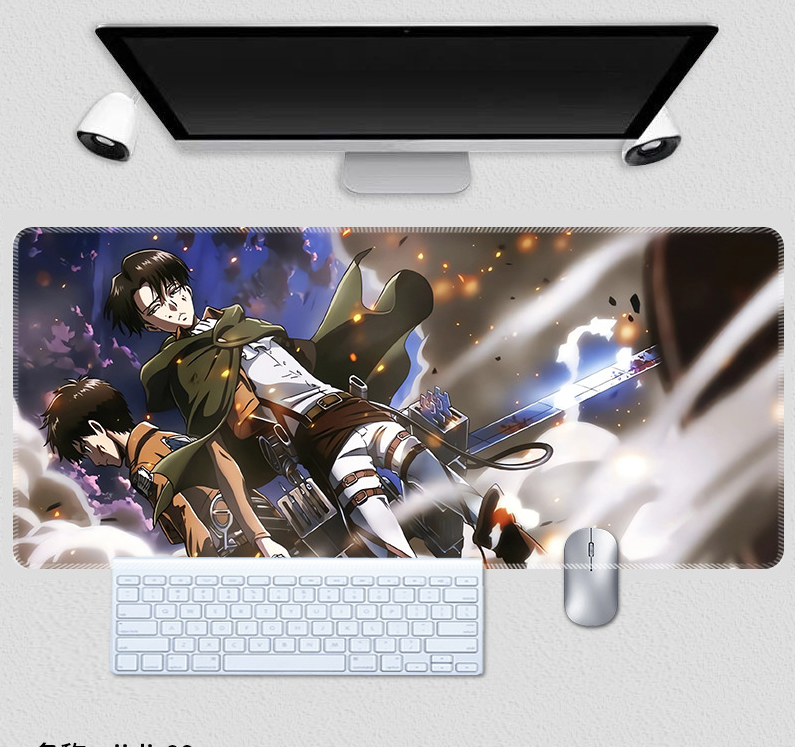 Коврик для мышки с Аниме принтом Attack on Titan 800х300х3 мм (0636)
