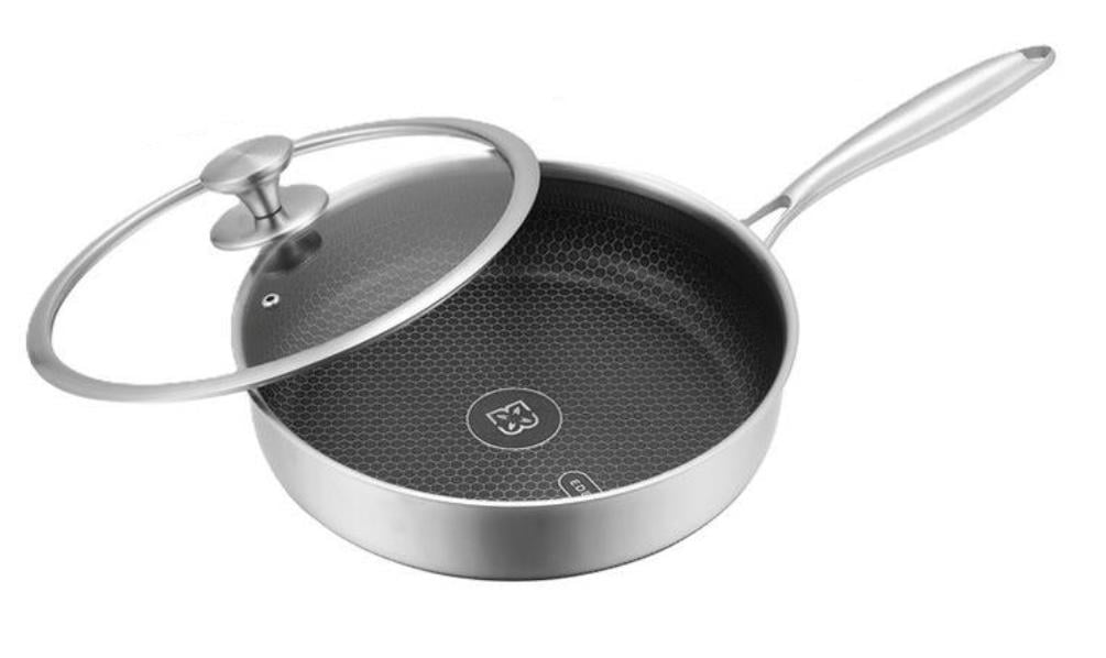 Сковорода с крышкой Edenberg EB-13062 из нержавеющей стали 26x7 см (EB-13062) - фото 3 Сковорода с крышкой Edenberg EB-13062 из нержавеющей стали 26x7 см (EB-13062) - фото 3