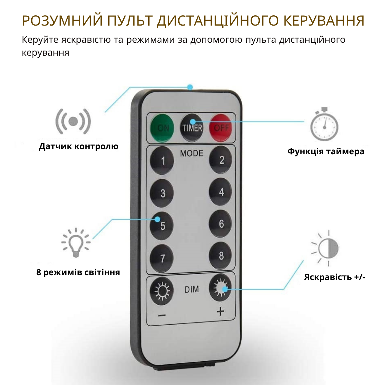 Гірлянда штора з гачками 3x3 м 300 LED з пультом USB Теплий - фото 6 Гірлянда штора з гачками 3x3 м 300 LED з пультом USB Теплий - фото 6