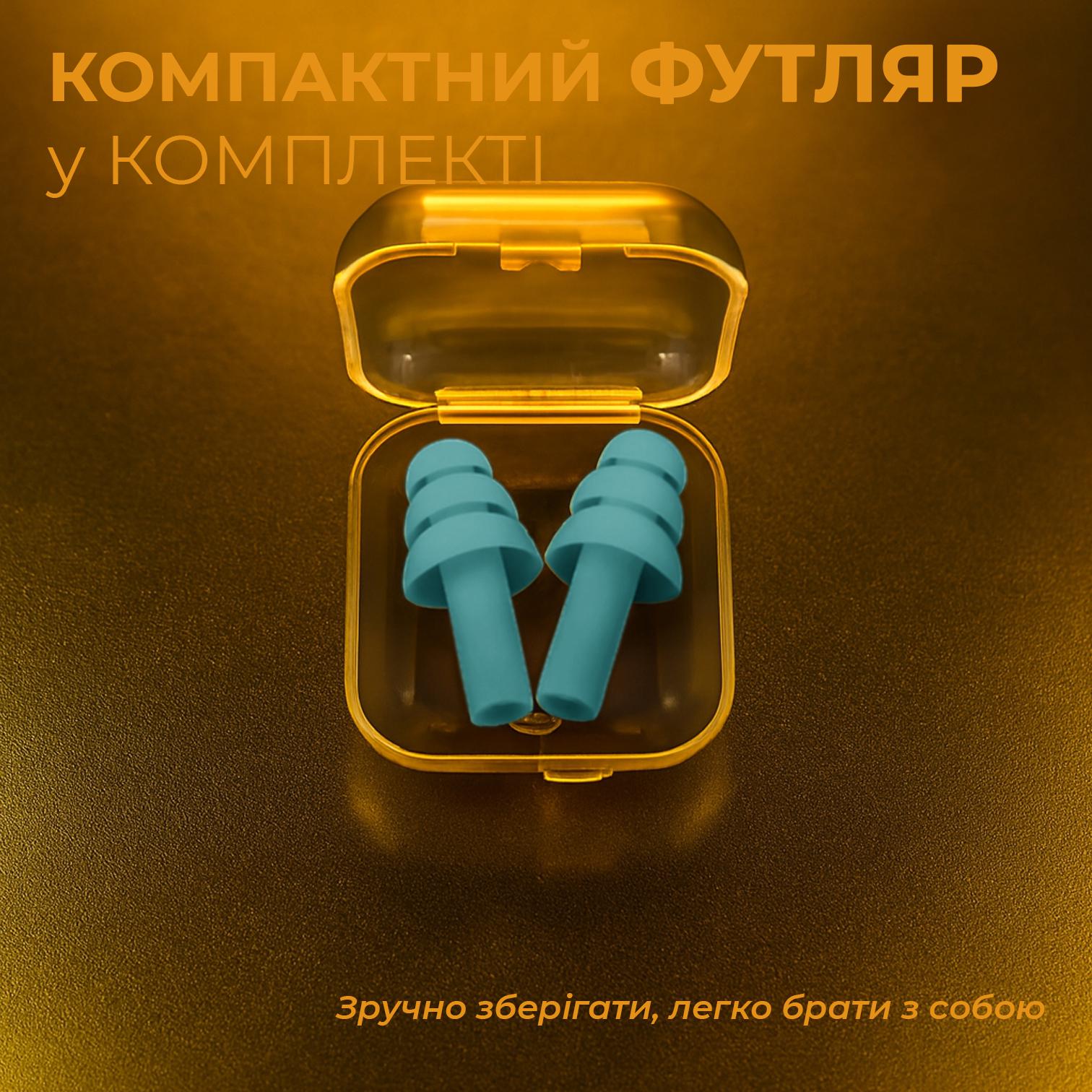 Беруши для сна плавания Univerza Елка силиконовые шумоподавляющие анатомические в футляре Голубой - фото 11 Беруши для сна плавания Univerza Елка силиконовые шумоподавляющие анатомические в футляре Голубой - фото 11