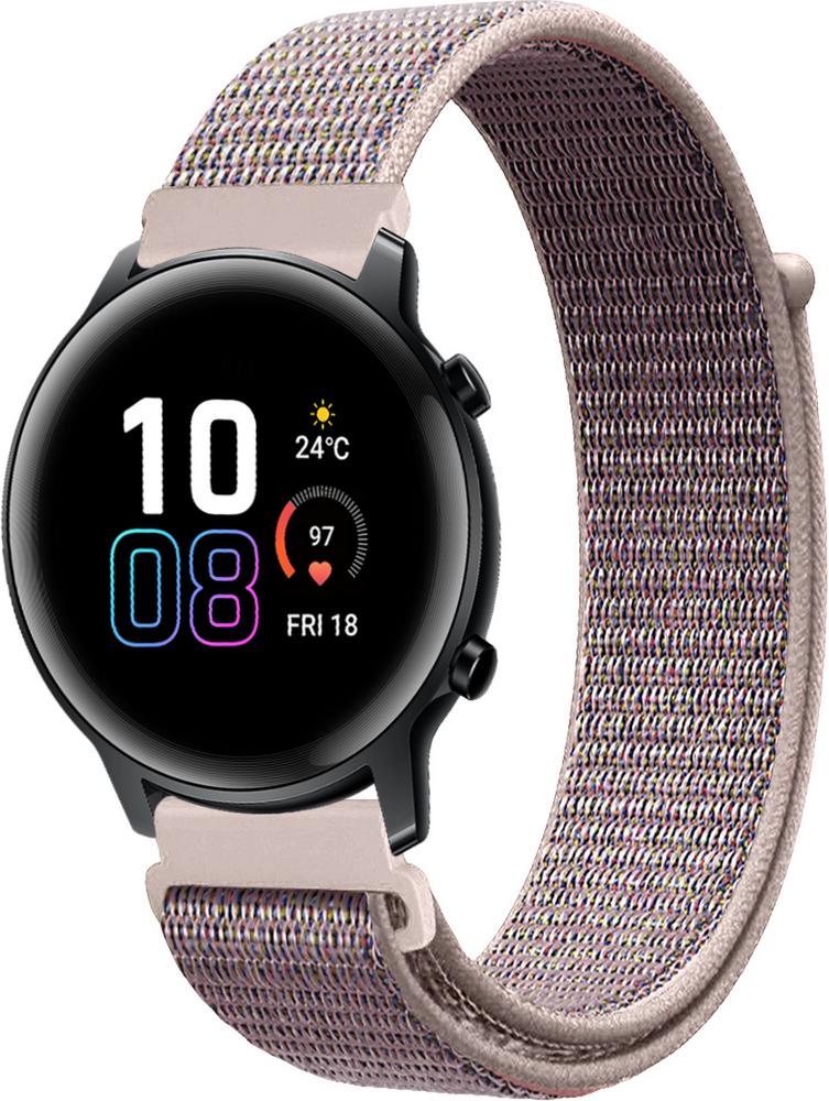 Ремінець нейлоновий Sport Loop для Honor Magic Watch 2 42 мм Grey Pink (15778-06)