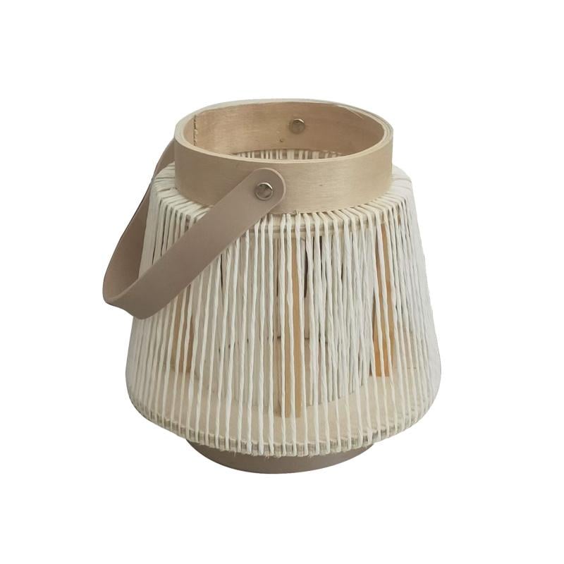 Підсвічник Home Accents Lantern плетений бамбук з ручкою 25-30 см (500086)