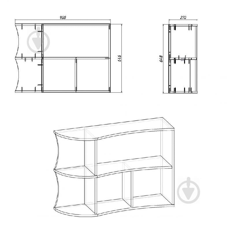 Полка KOMPANIT П-6 Нимфея Альба - фото 2