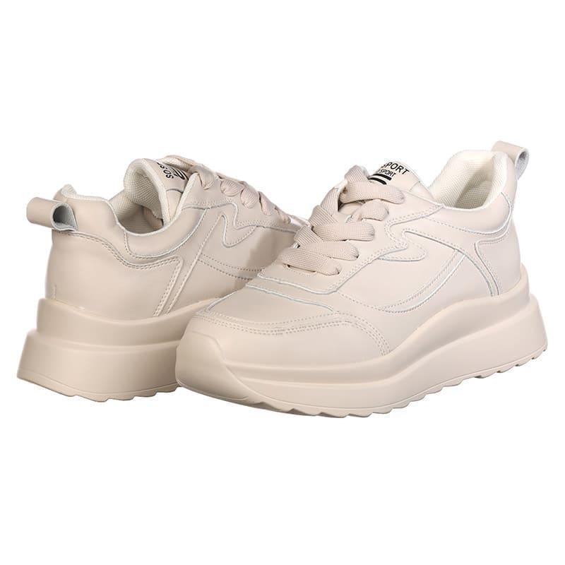 Кроссовки женские It ts MT63-3 кожаные р. 36 Бежевый (20213)