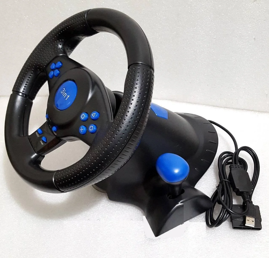 Кермо ігрове Vibration Steering Wheel мультимедійний 3в1 (129423852) - фото 3