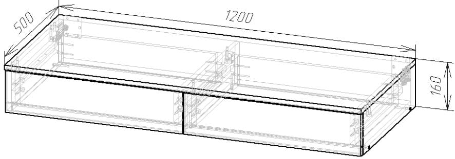 Стіл письмовий навісний СП-Ейр 160х1200х500 мм Дуб родос (28522648) - фото 2