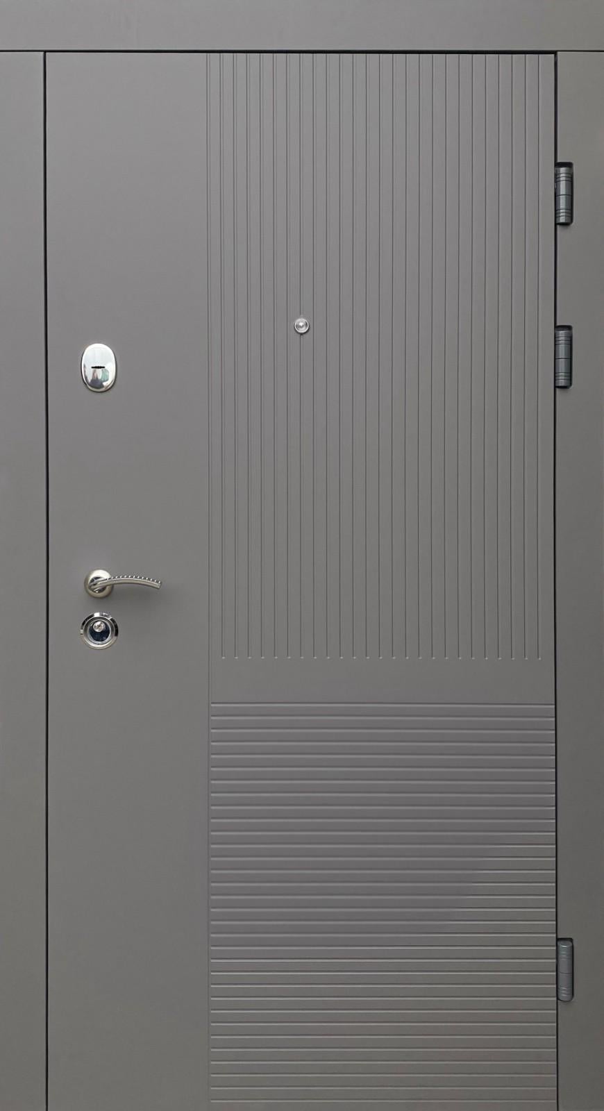 Вхідні двері Ваш вид Карат 860/960х2050х85 мм Л/П Коньячний/Муссонне дерево софттач/Білий супермат