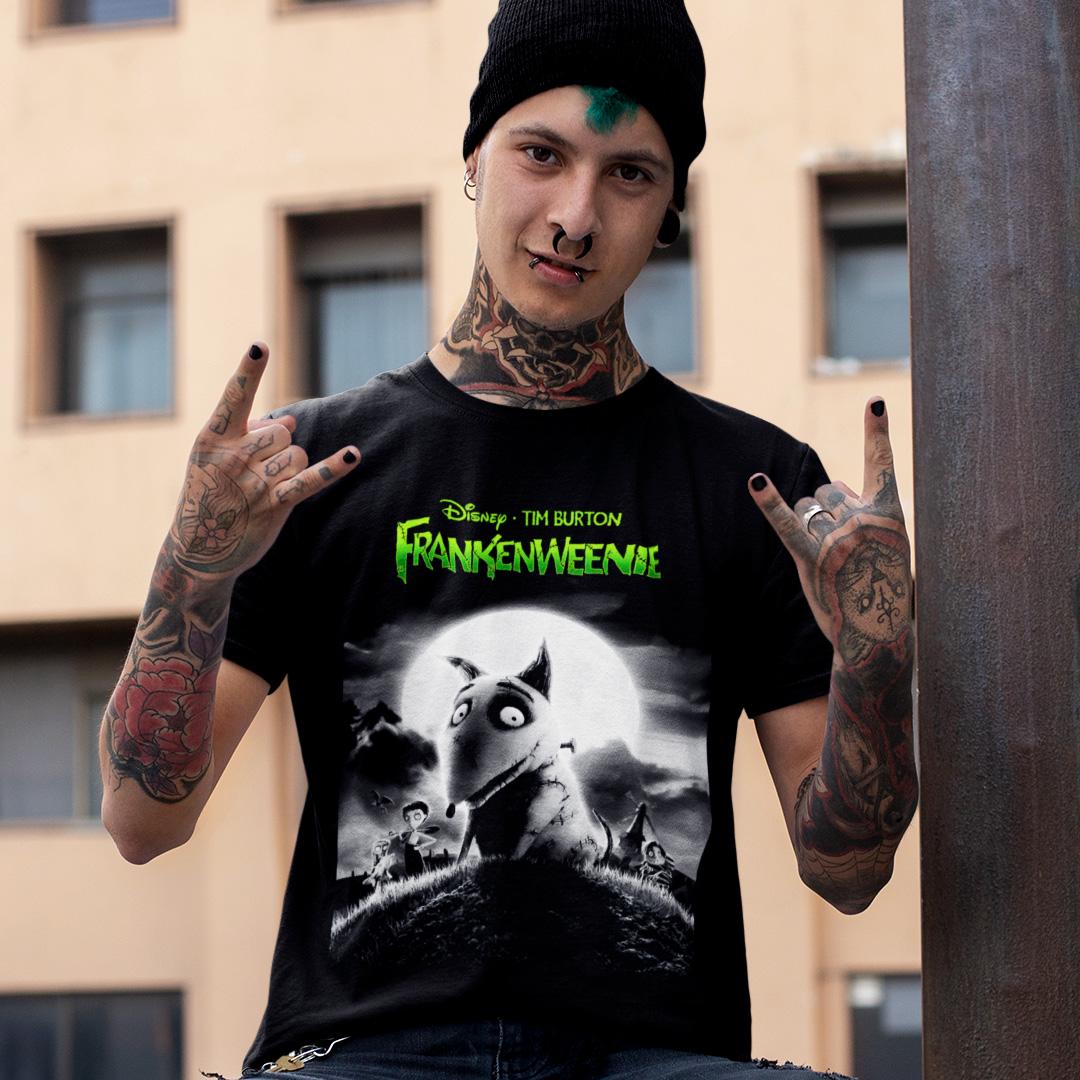 Футболка унисекс Frankenstein Tim Burton 2XL Черный (32700820)