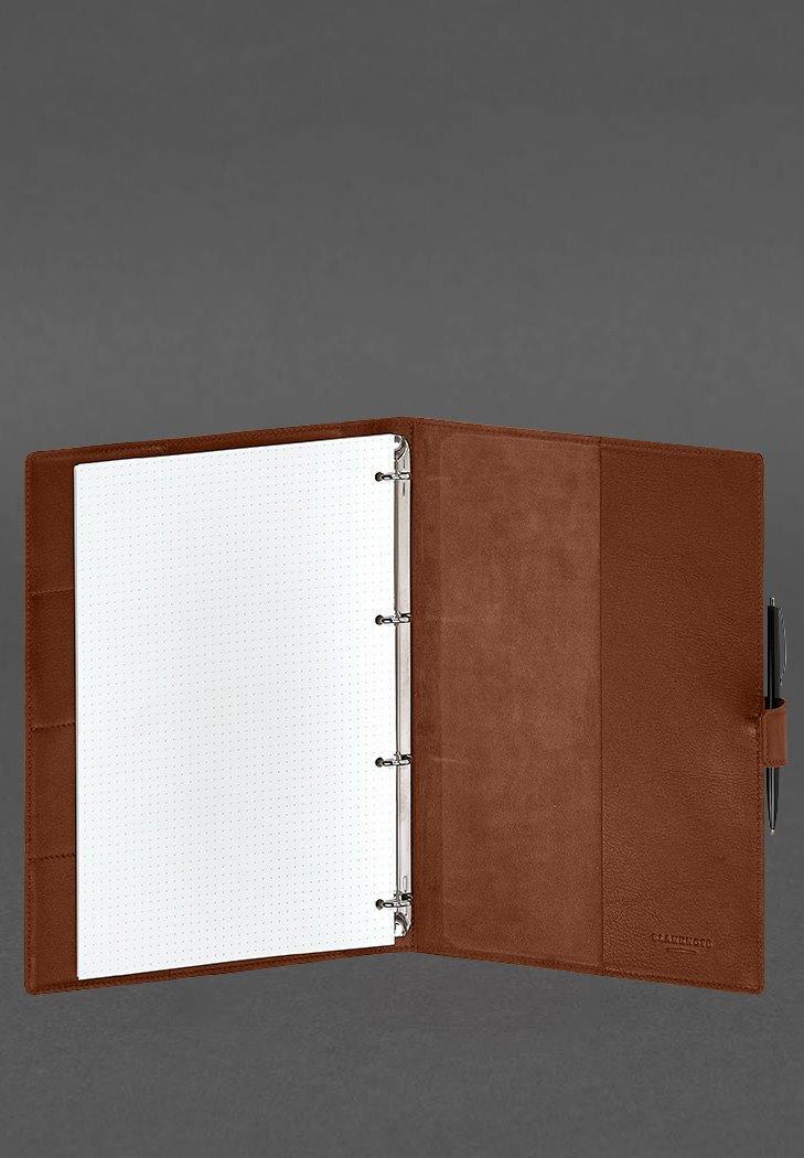 Блокнот кожаный А4 Софт-бук 9.2 Краст Светло-коричневый (A-027960) - фото 5