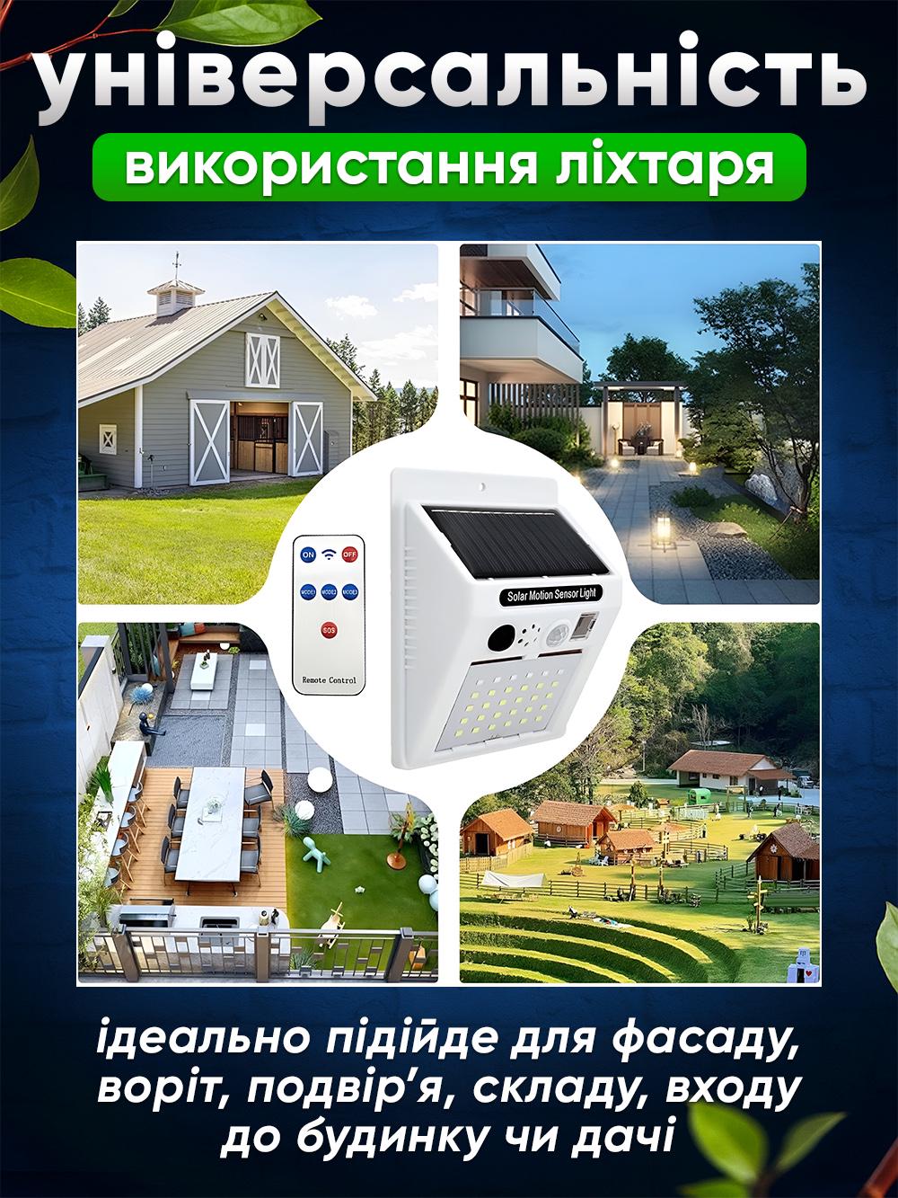 Светильник уличный Andowl Q-666X1 с датчиком движения сигнализацией на солнечном аккумуляторе 3в1 Белый (f1a4d46e) - фото 4