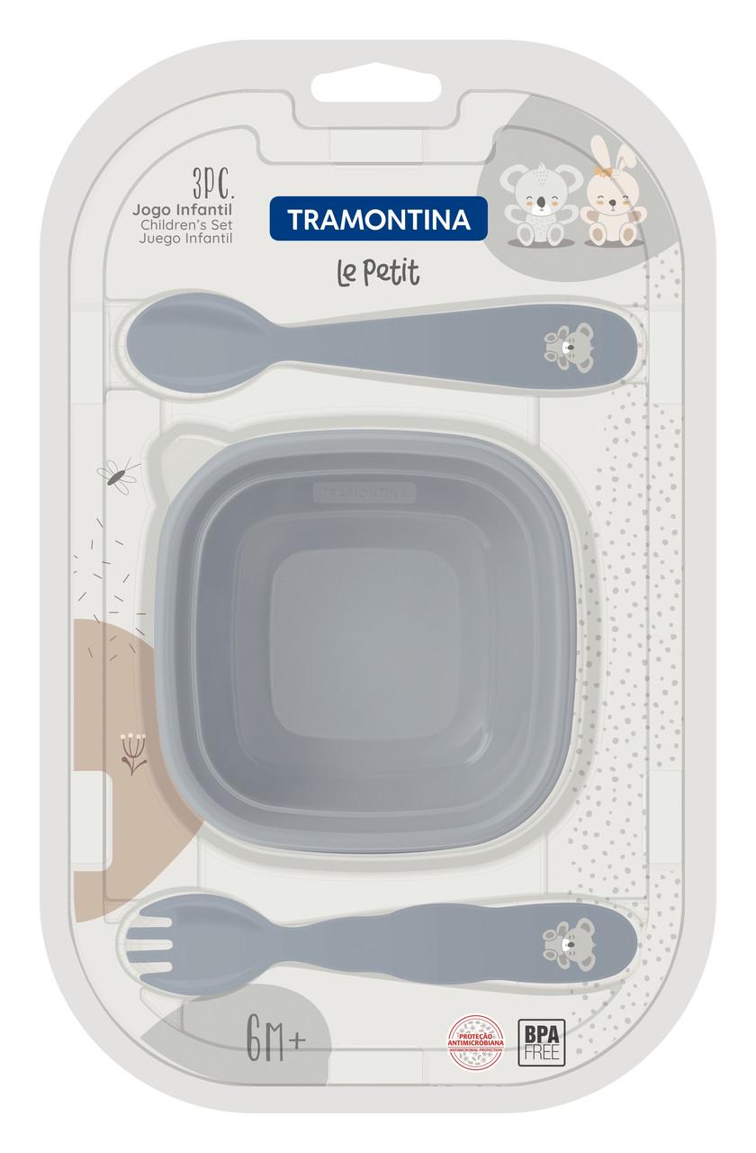 Детский набор Tramontina Baby Le Petit gray 3 предмета 6710905 (7891112299528)