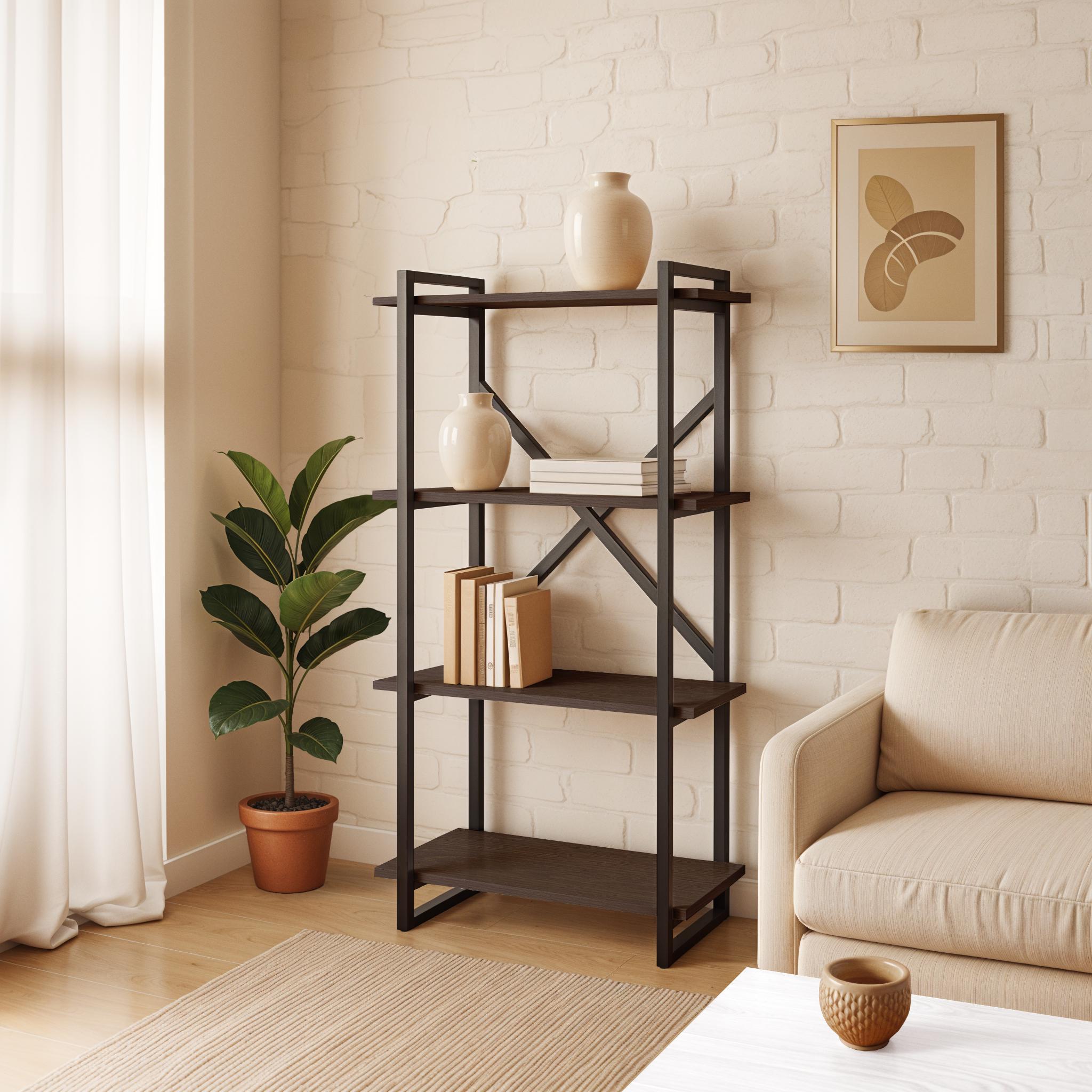 Стелаж у стилі лофт на 4 полиці Ant-2 700х300х1400 мм Венге Магія - фото 1