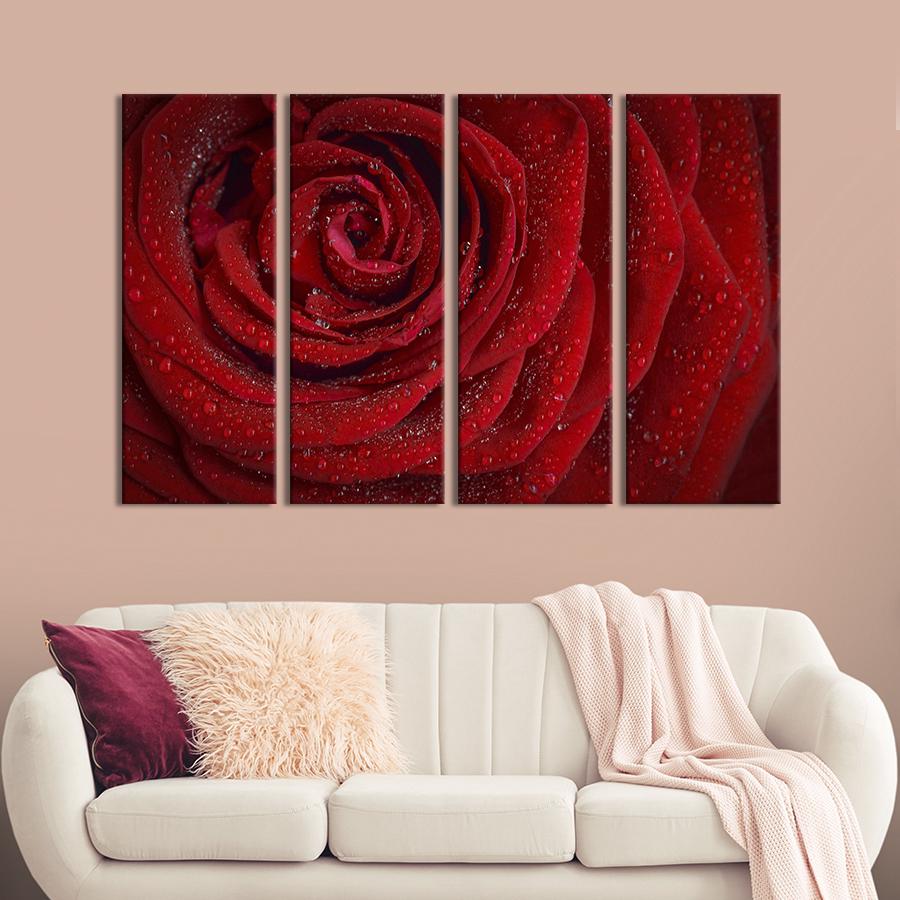 Картина на холсте Сияющая алая роза 149x93 см (976-41) Картина на холсте Сияющая алая роза 149x93 см (976-41)