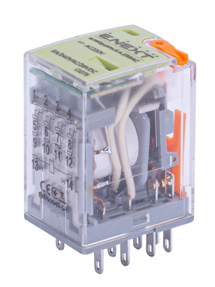 Реле проміжне E.NEXT e.relay.pro.5.4.230AC 5А 4к 230V АC (p091007)