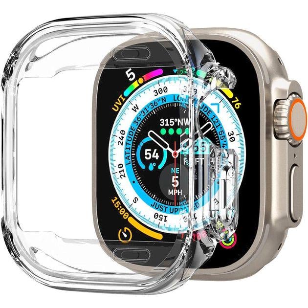 Чехол-накладка Spigen Ultra Hybrid для Apple Watch Ultra 49 мм Прозрачный (ACS05459)