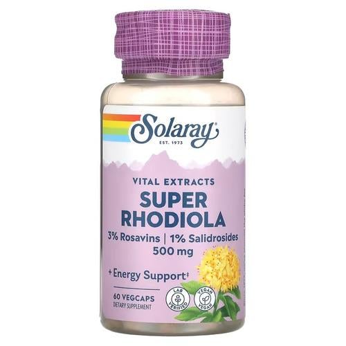 Родиола Solaray Vital Extracts Super Rhodiola 500 мг 60 VegCaps (SOR-11107) Родиола Solaray Vital Extracts Super Rhodiola 500 мг 60 VegCaps (SOR-11107)