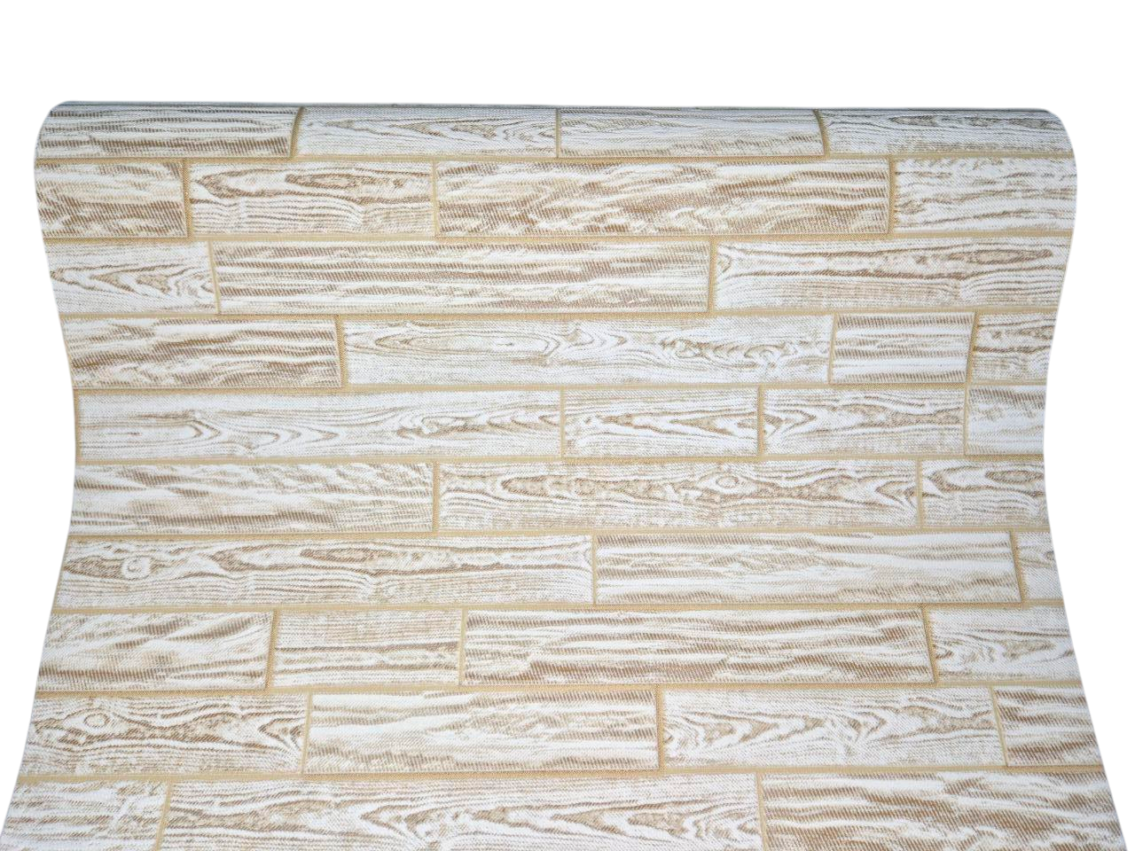 Обои виниловые бумажные Славянские обои 9419-02 под дерево в спальню/на кухню/в коридор/комнату 10x0,53 м Бежевый (2525765862) - фото 4