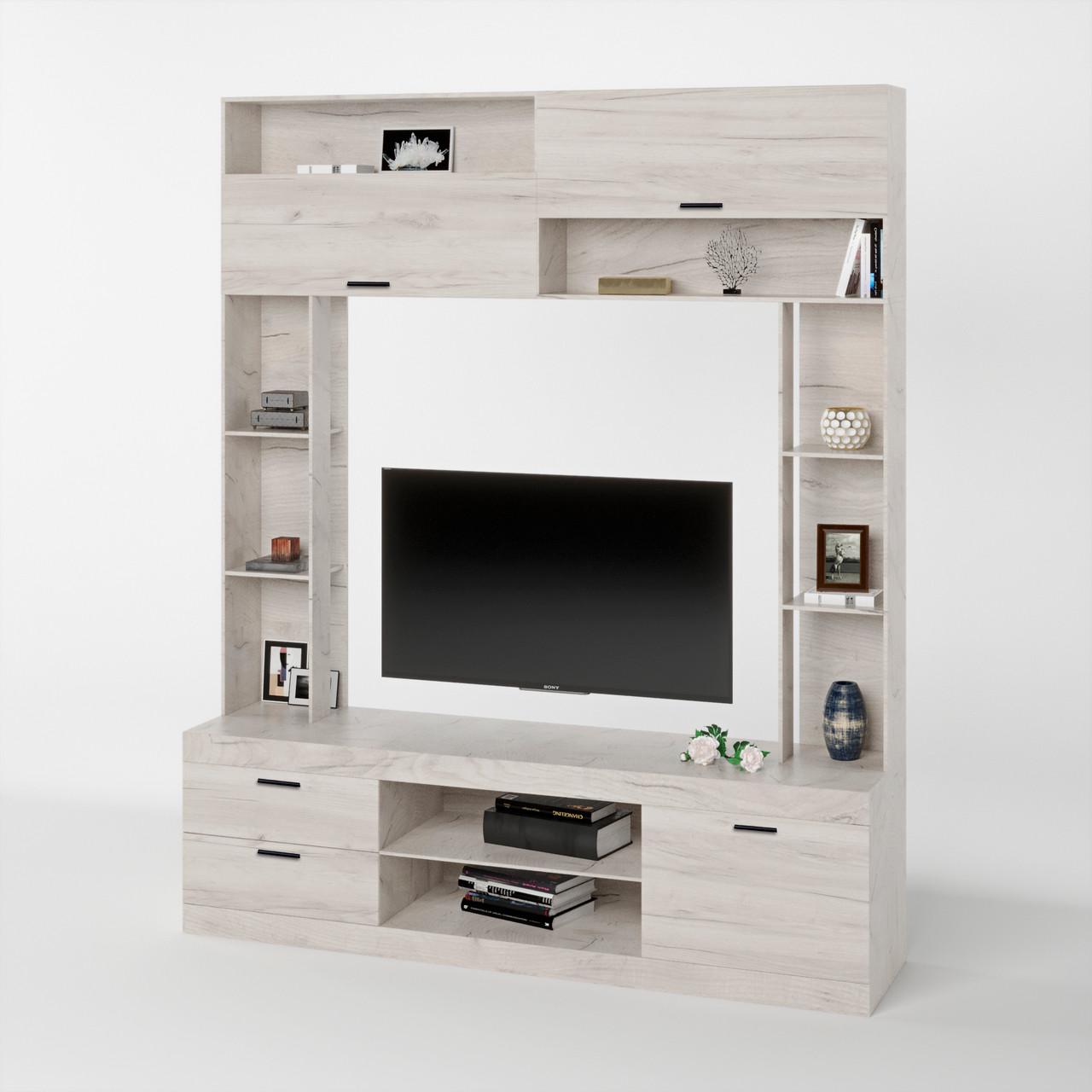 Стенка в гостиную Еверест Соната Дуб Крафт Белый (DTM-2713)