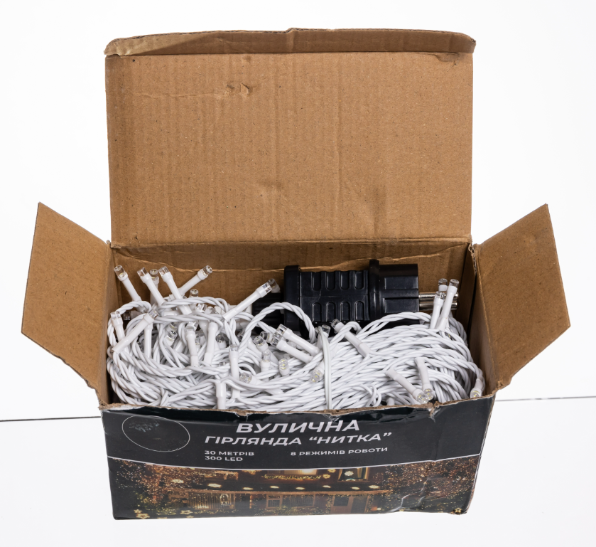 Гірлянда нитка вулична 300 LED 30 м від мережі біла нитка Білий - фото 6 Гірлянда нитка вулична 300 LED 30 м від мережі біла нитка Білий - фото 6