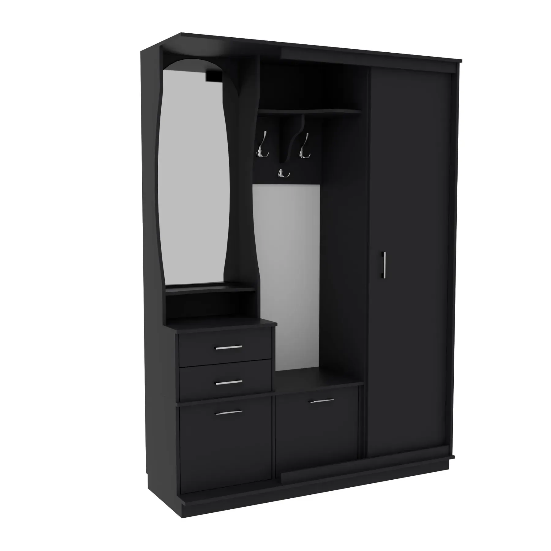 Прихожая Kontinent Kontinent Трио-купе TRIO 150,8х40х210 см Антрацит (101366857) Прихожая Kontinent Kontinent Трио-купе TRIO 150,8х40х210 см Антрацит (101366857)
