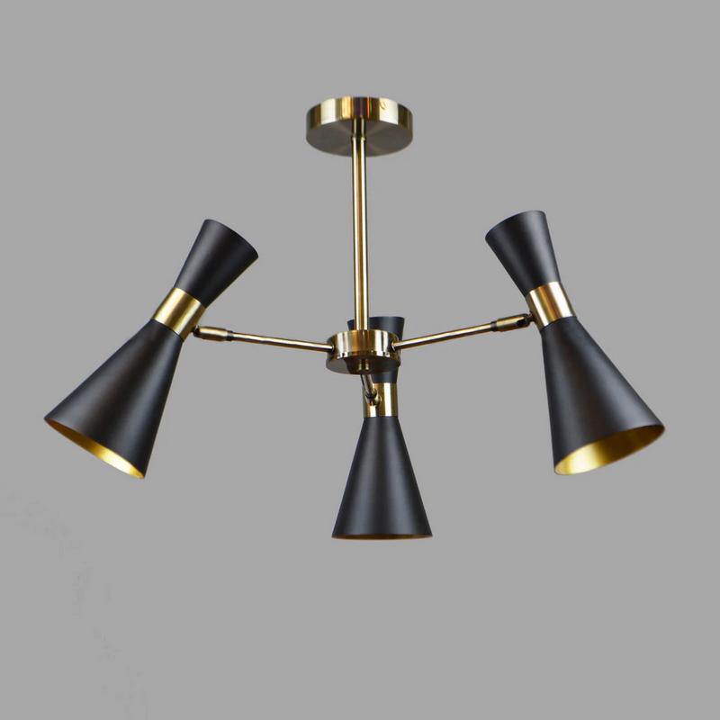 Люстра потолочная Light House NM-14549/3 AB BK на три лампы Бронза