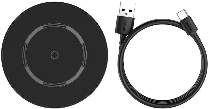 Зарядное устройство беспроводное Baseus Simple Magnetic Wireless Charger 15W Black (WXJK-E01)