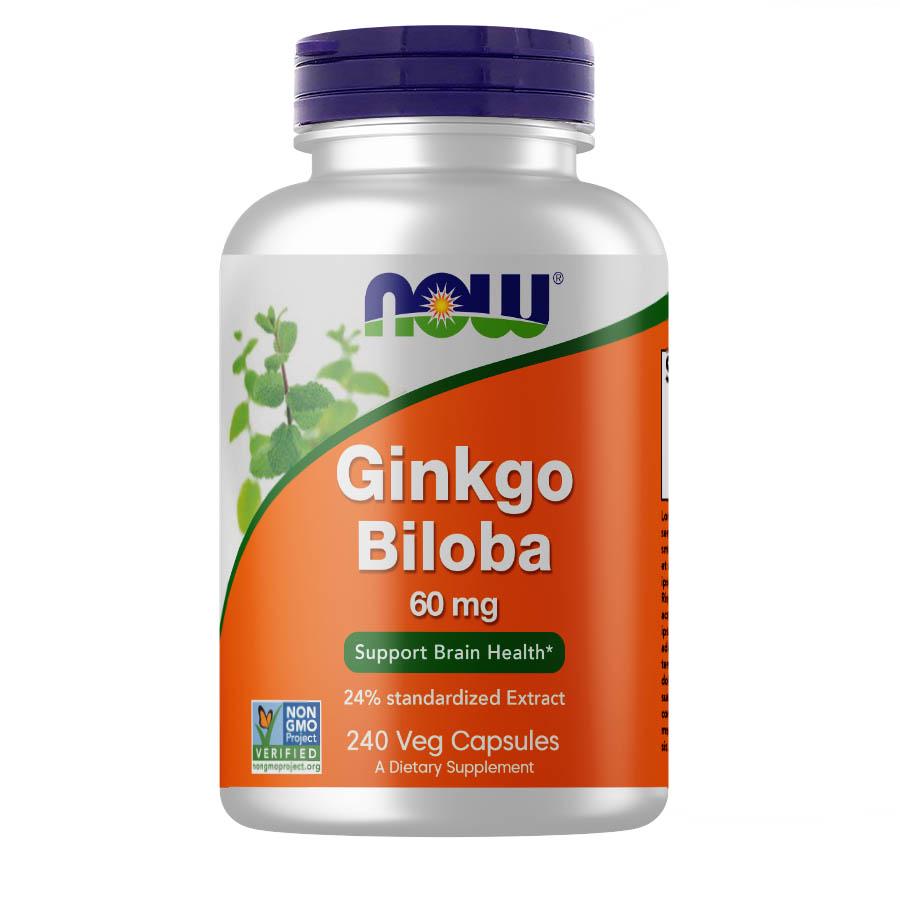 Натуральна добавка NOW Ginkgo Biloba 60 мг 240 вегакапс. (4483)