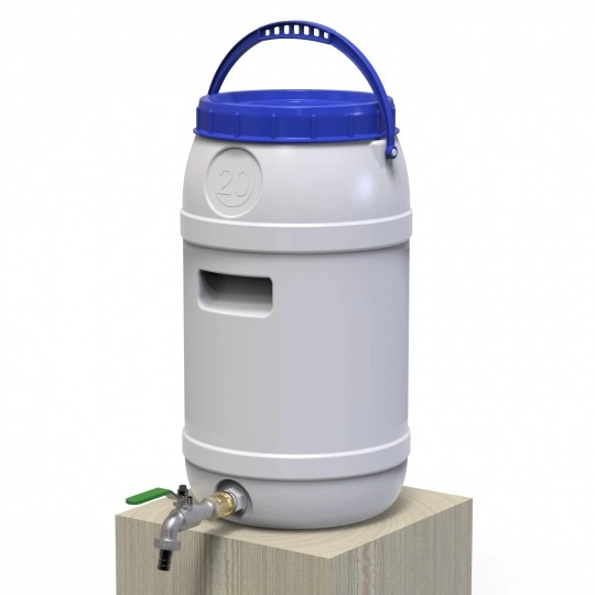 Бидон пищевой Евро Пласт дужка с латунным краном 20 л (24972)