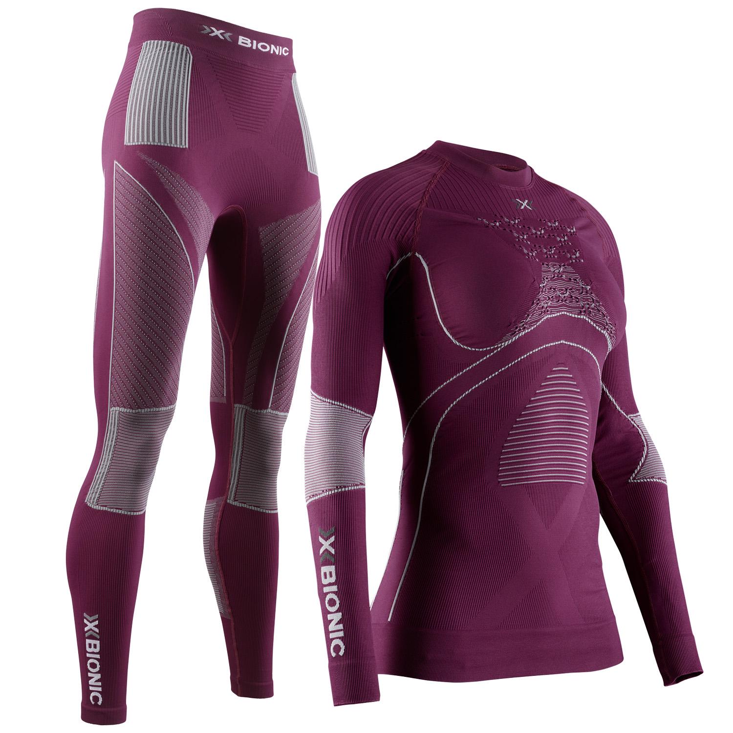 Комплект термобелья женский X-Bionic Energy Accumulator 4.0 Set EA-WT06W19W+EA-WP05W19W-V005 XS Plum/Pearl Grey