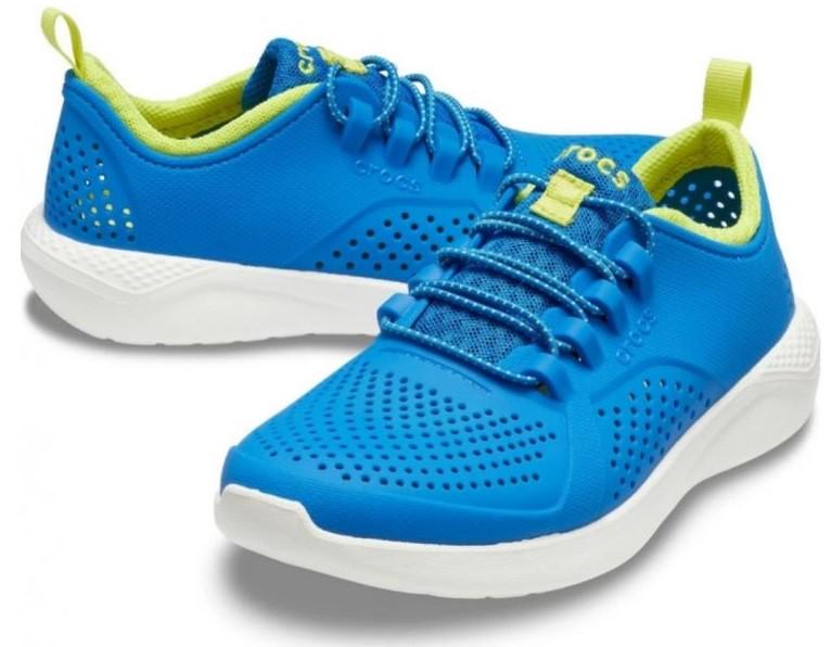 Детские кроссовки для девочки Crocs Literide Pacer Kids Bright р. 27/28 Cobalt/Citrus (10762)