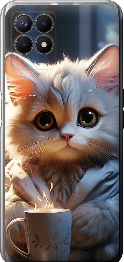 Чехол на Realme 8i White cat (5646u-2518-42517)