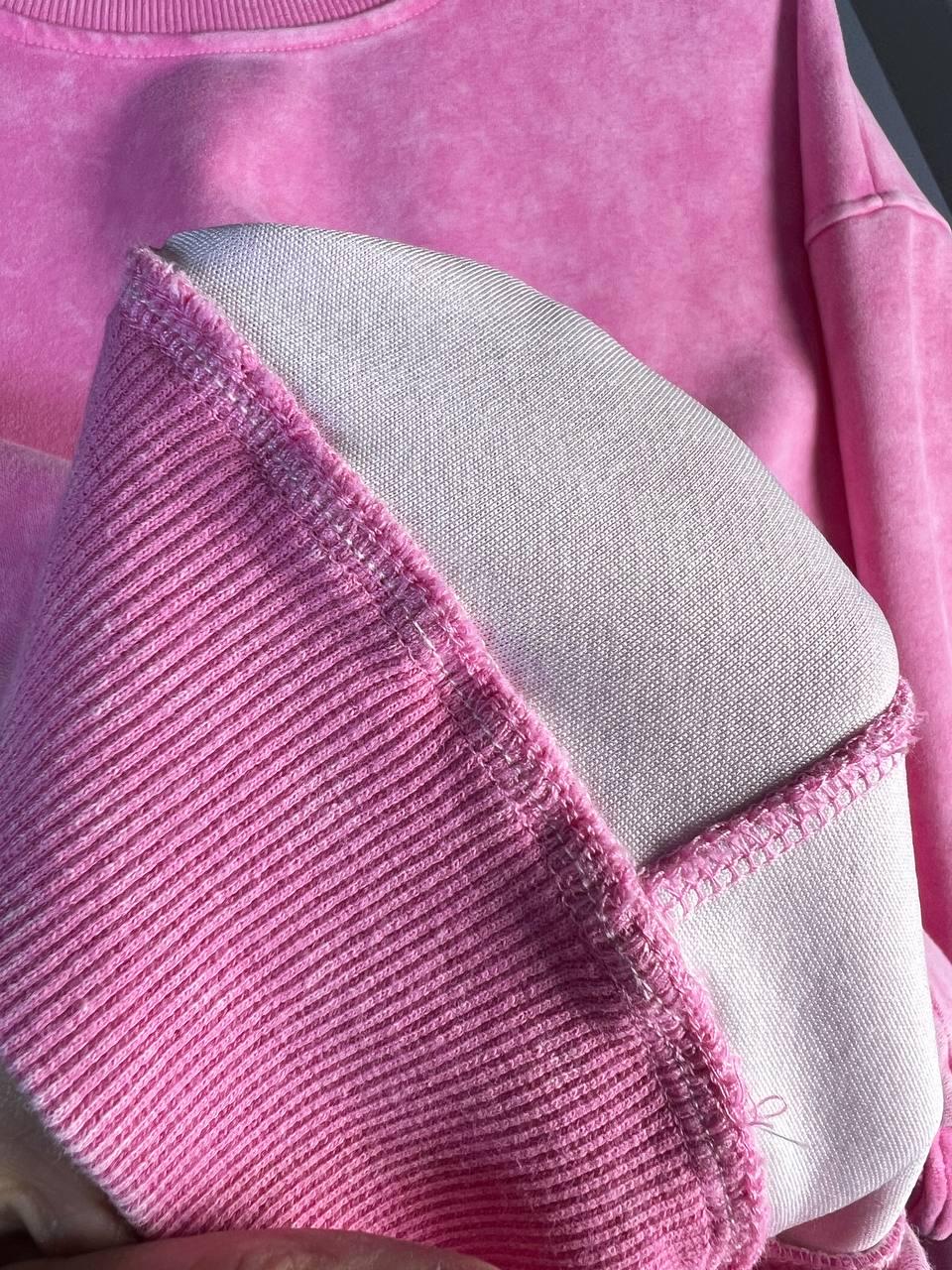 Світшот жіночий JOY ONE 25177 вільний крій середня довжина варений тай-дай OS Рожевий (3387) - фото 5 Світшот жіночий JOY ONE 25177 вільний крій середня довжина варений тай-дай OS Рожевий (3387) - фото 5