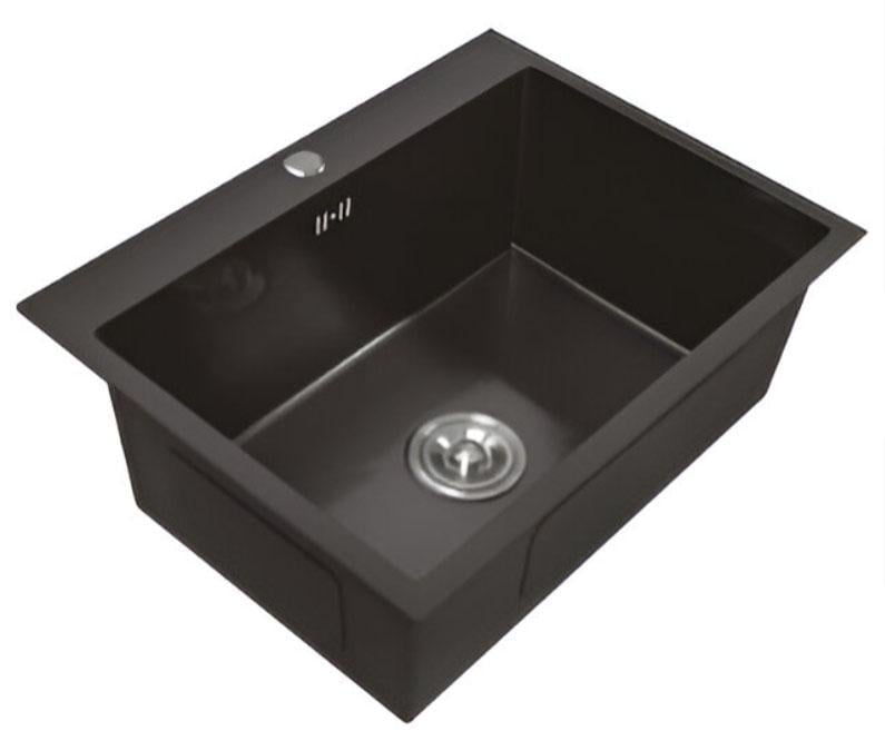 Мийка для кухні Luminex LX5045 нержавіюча сталь 3/1 мм 500х450x210 мм Чорний (EA-LX5045-3/1-210B)