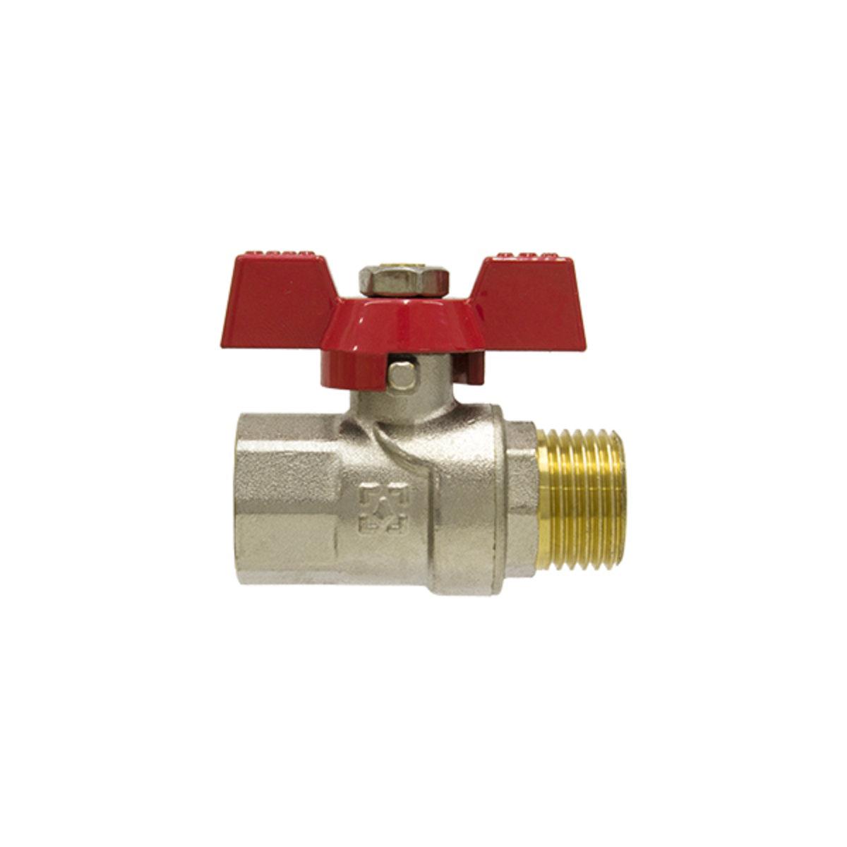 Кран шаровый Raftec PN40 НВ 1/2 бабочка Red (SW-51178) - фото 2
