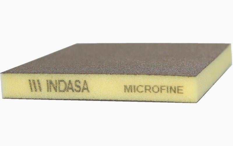 Губка абразивная на поролоновой основе двухсторонняя INDASA SPONGE AUTO 98х120х13 мм Р1200-1500