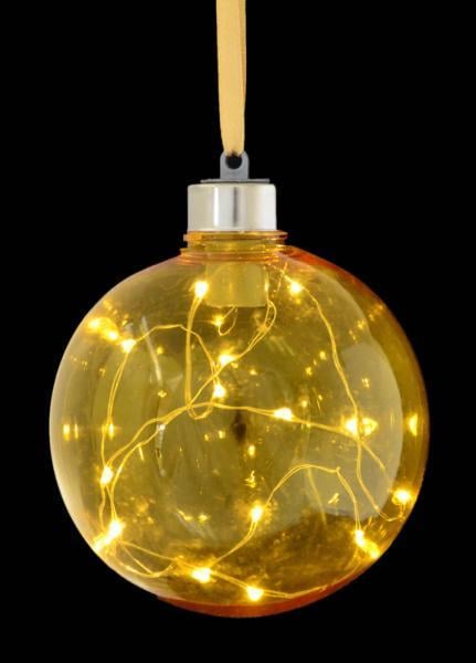 Шар Yes! Fun ⌀ 10 см с LED нитью 15 лампочек Желтый (972739)