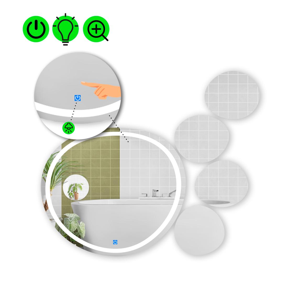 Зеркало с LED подсветкой Acqua 1 100x100 см (8737087)