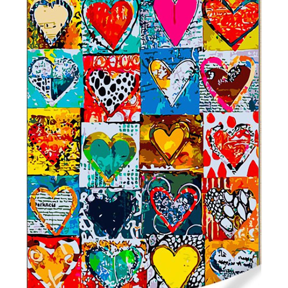 Картина по номерам Strateg Премиум Разнообразная любовь с лаком и уровнем 40x50 см (Str-GS1591)