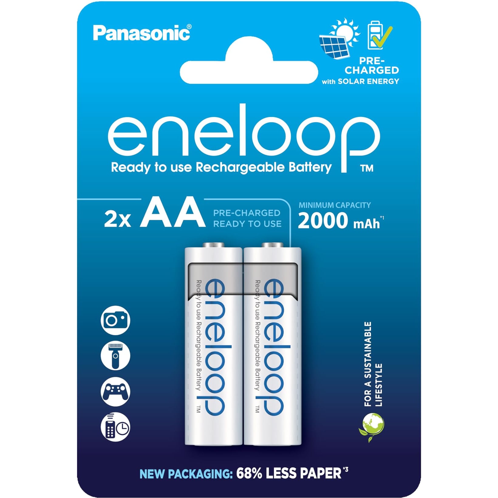Аккумулятор Panasonic Eneloop AA NI-MH 2000 mAh 2 шт. (BK-3MCDE/2CP) Аккумулятор Panasonic Eneloop AA NI-MH 2000 mAh 2 шт. (BK-3MCDE/2CP)