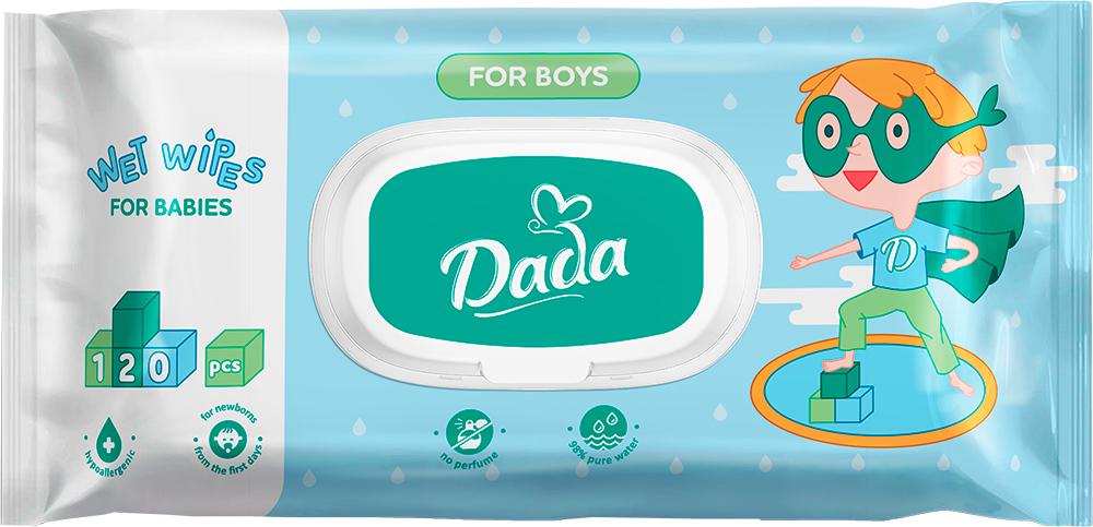 Влажные салфетки для детей Dada For Boys 120 шт. (2963)