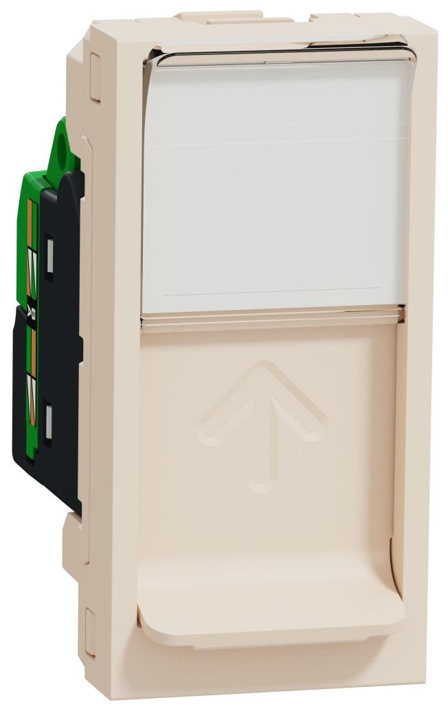 Розетка комп'ютерна Schneider Electric RJ45 категорія Unica 6STP 1 модуль ABS-UV Бежевий (NU341644) Розетка комп'ютерна Schneider Electric RJ45 категорія Unica 6STP 1 модуль ABS-UV Бежевий (NU341644)