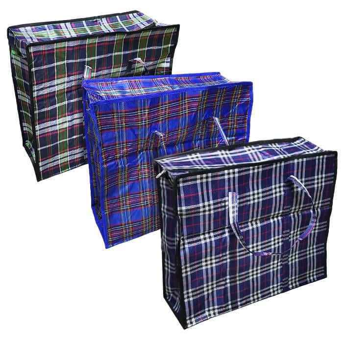 Сумка хозяйственная Клетка 60х70 см 4 шт. в ассортименте (0584)