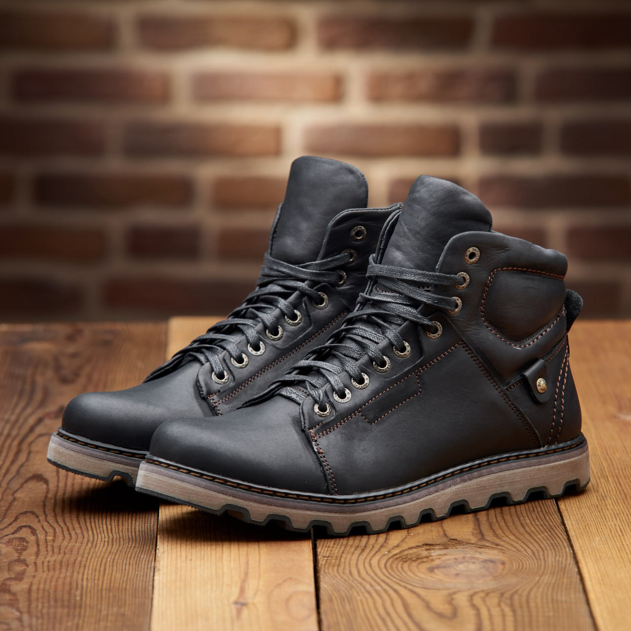 Черевики чоловічі зимові утеплені на хутрі р. 40 26,5 см Чорний (30241141) - фото 2