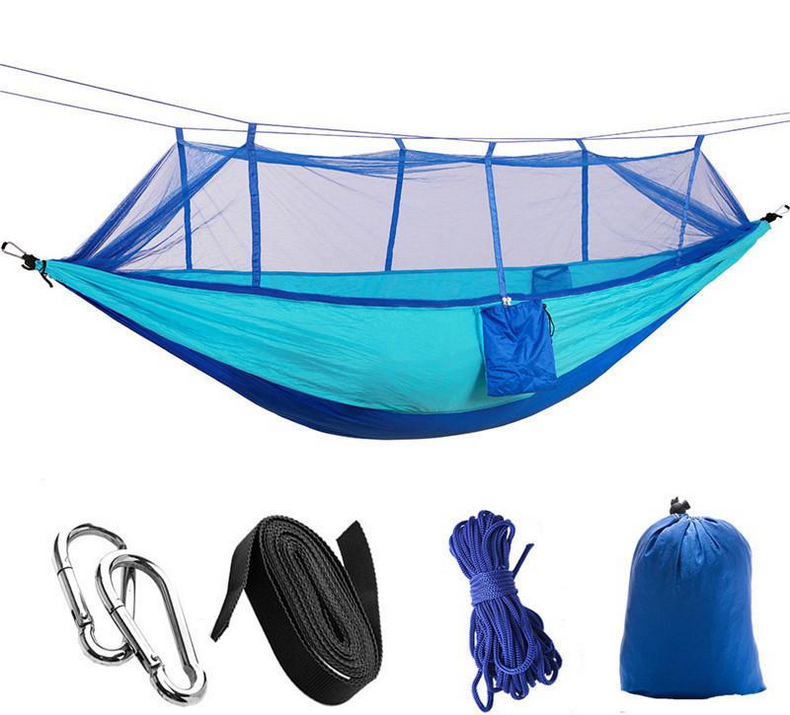 Гамак з москітною сіткою Hammock A001 240х150 см Чорний (43710-_543)