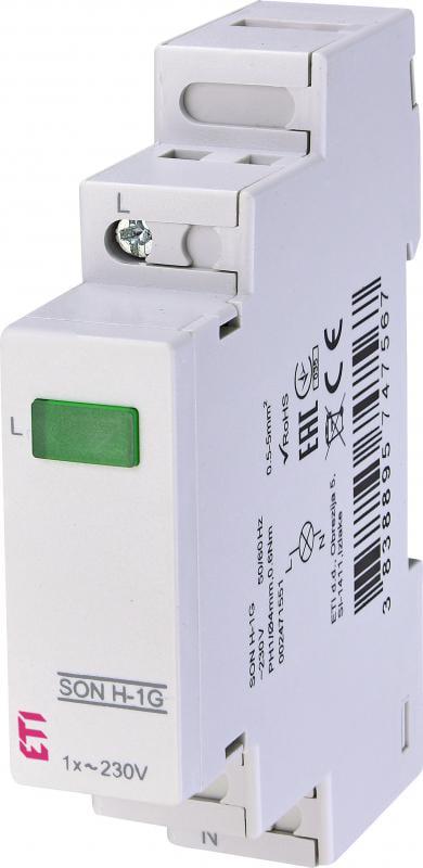 Арматура модульная сигнальная ETI SON H-1G LED Зеленый (2471551) Арматура модульная сигнальная ETI SON H-1G LED Зеленый (2471551)