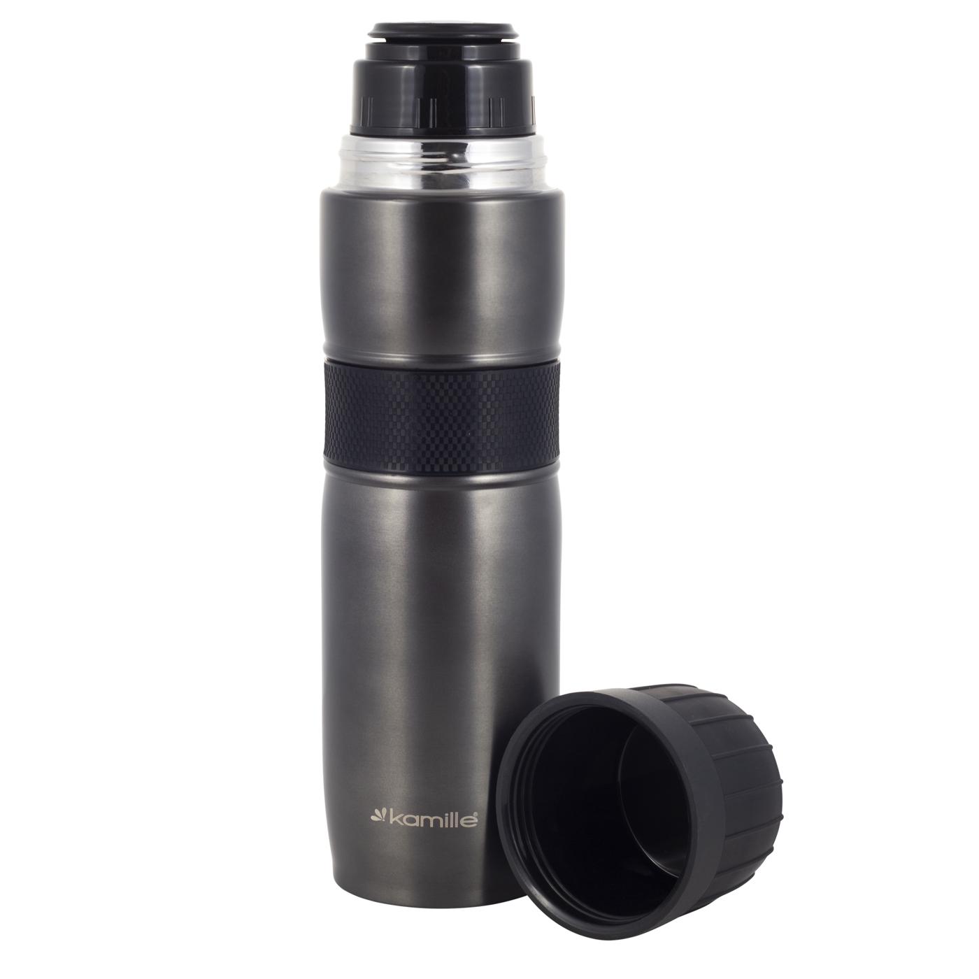 Термос Kamille Черный 950 мл из нержавеющей стали KM-2039