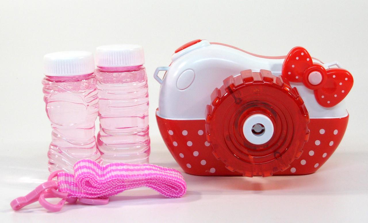 Генератор мыльных пузырей Фотокамера с ремешком и запасками Красный