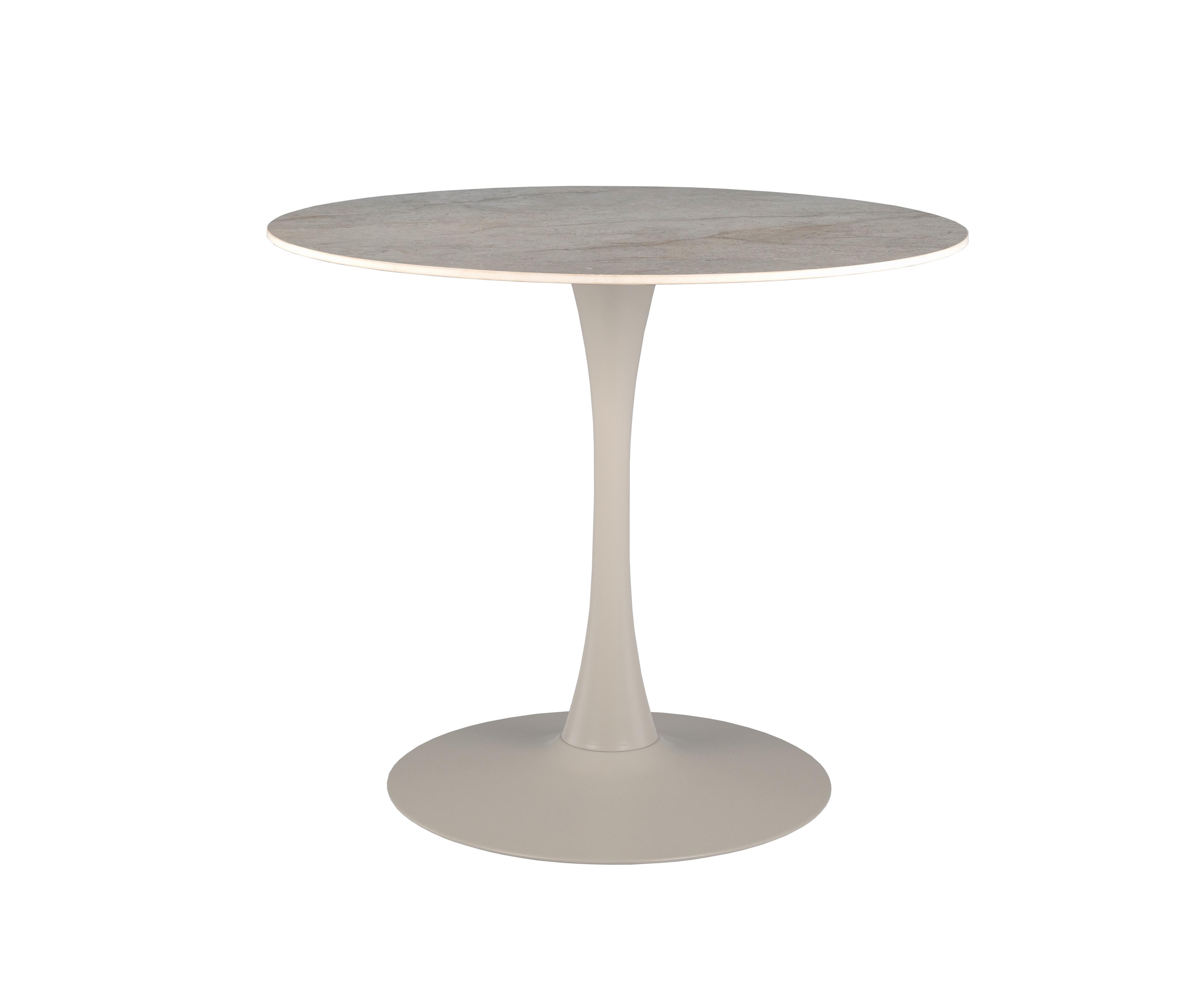 Обеденный стол круглый Vetro Mebel T-325 900/760 мм Мистик грей/Капучино (28830727)