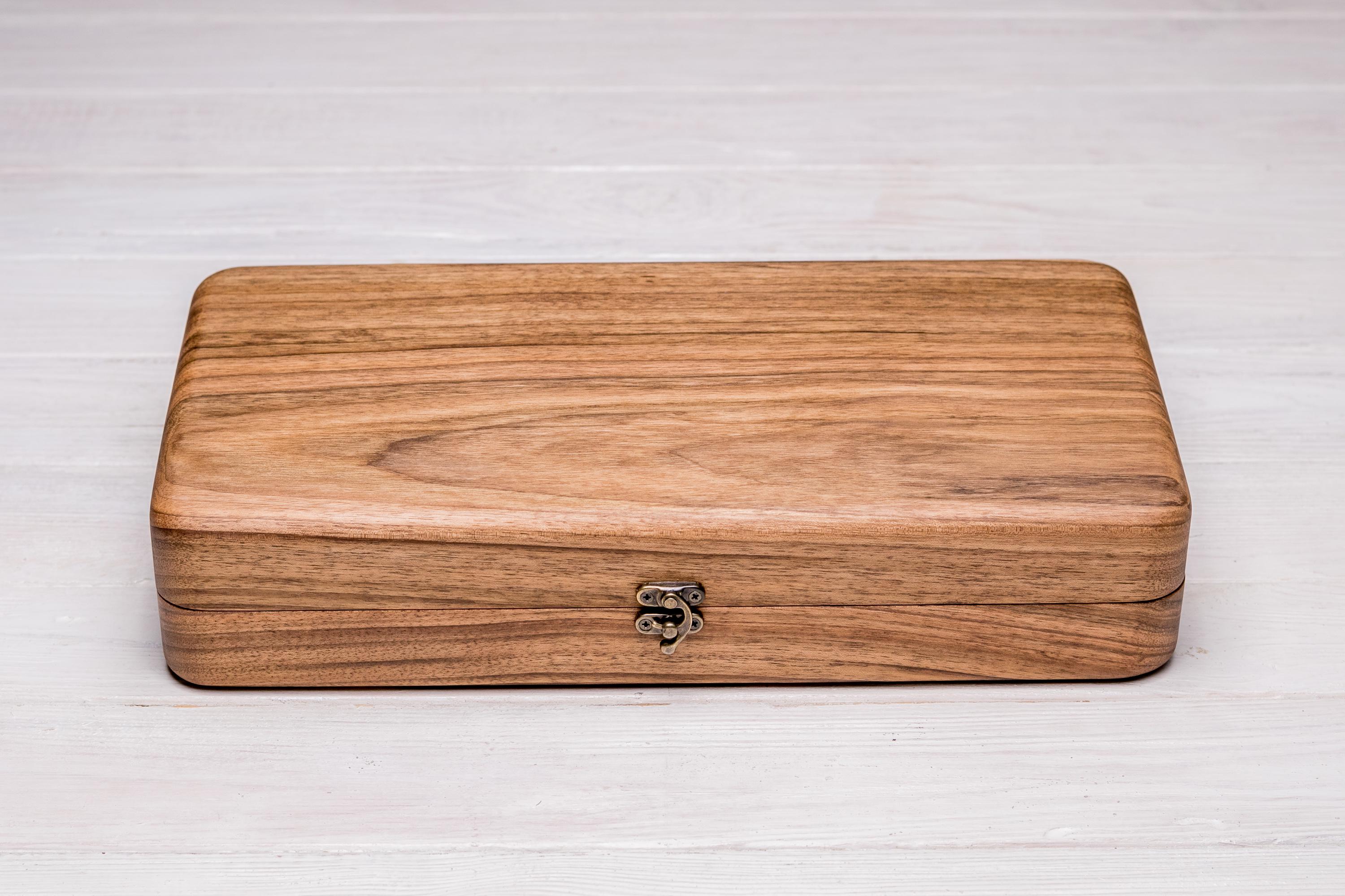 Коробочка деревянная EcoWalnut для 8 часов с подушечками и деревянной крышкой (EB-14.8.2) - фото 2